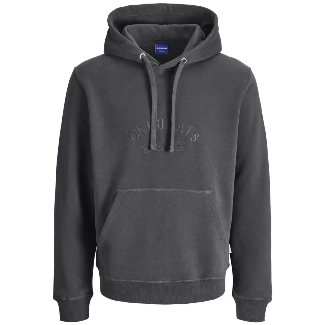 J&J Sivi Muški Duks JORBLEECKER BRANDING SWEAT HOOD